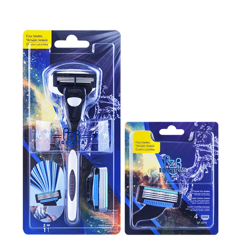 

RZR GUETTA 2021 Men's Shaver Head Shaver Set Stainless Steel Safety Shaver Men's Facial Care Shaving Hotel Travel Safety Razors