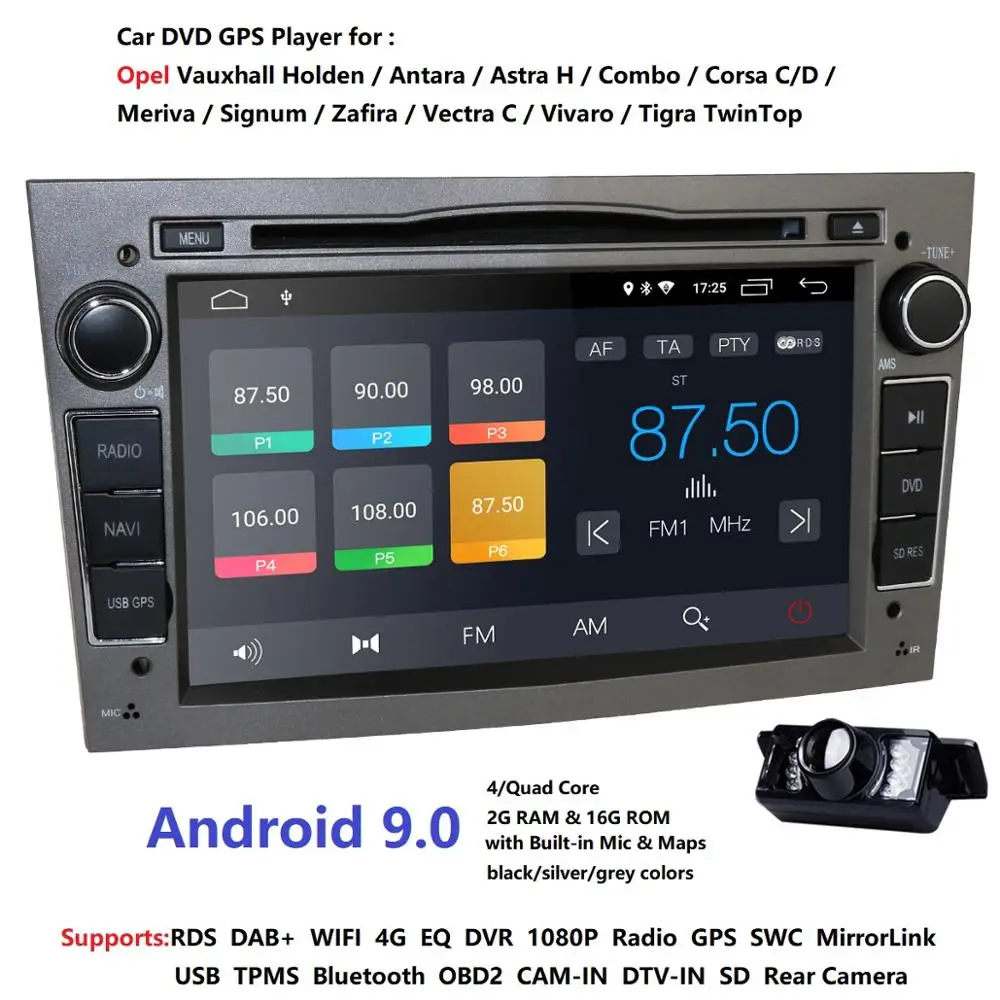 Hizpo android 9,0 автомобильный dvd для Opel Vauxhall Astra Meriva Vectra Antara Zafira Corsa Agila gps радио видео WIFI мультимедийный проигрыватель