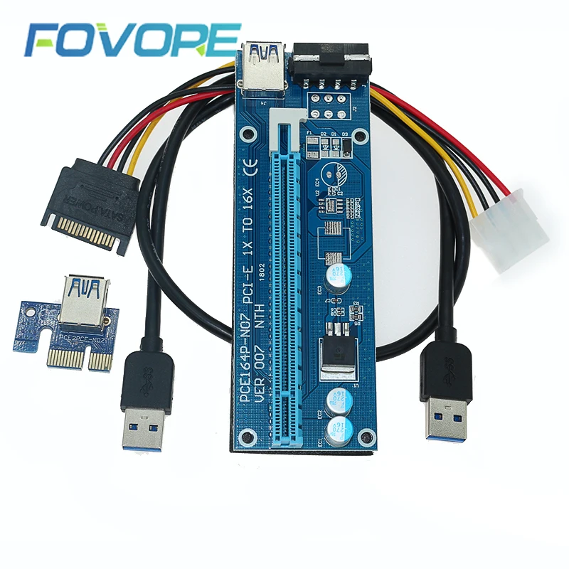 Оптовая продажа USB 3 0 PCI E Экспресс 1X 4x 8x 16x удлинитель адаптер 4 Pin Мощность шнур