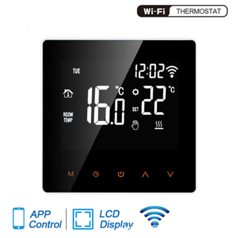

WiFi Smart Thermostat Electric Floor Heating Water/Gas Boiler Temperature Remote Controller for Home