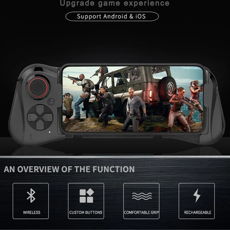 

Bluetooth-Контроллер телескопический Портативный игровой джойстик для мобильных игр беспроводной геймпад совместимый с IOS и Android