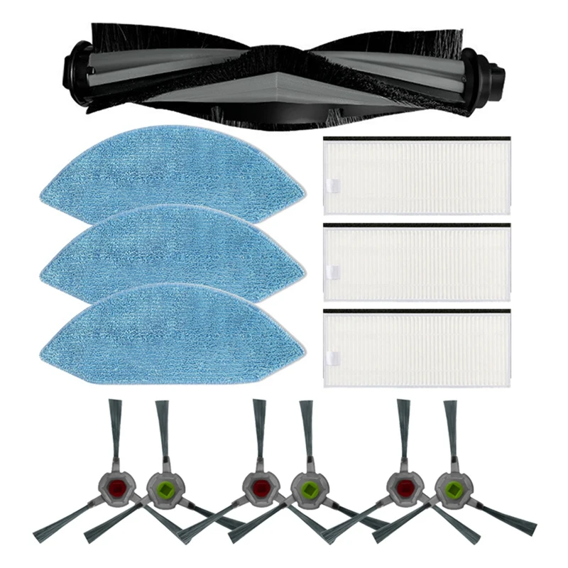 

HEPA Filter Side Brush for Ecovacs Deebot OZMO U2/ DGN22 Vacuum Cleaner Main Roller Brush Mop Cloth Mops Kits