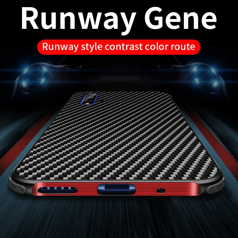 for Huawei Honor 20 Pro Honor20 Case Metal Frame Bumper Aluminum Alloy Protection Cover Military-Grade Armor Carbon Fiber |