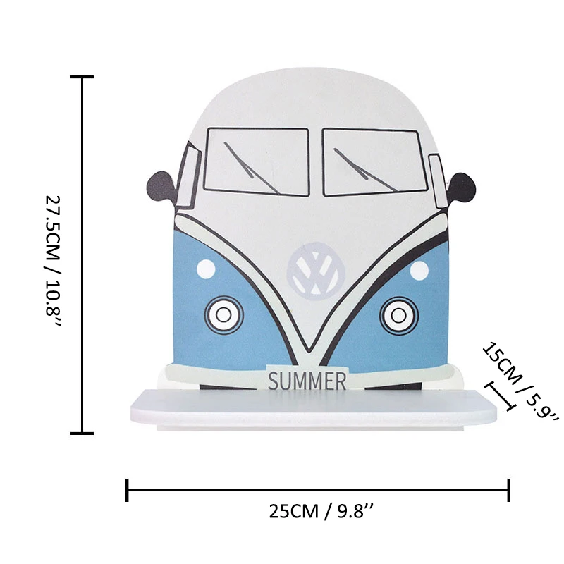

Nordic Style Wooden Wall Mounted Shelf Cartoon Bus Shelves Boy Children Room Decorations Nursery Home Decor Display Organizer