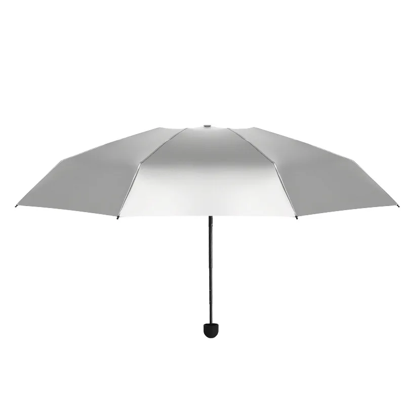 

Mini Pocket Umbrella Women Portable Travel Umbrellas Anti UV Sun Umbrella Windproof Titanium Silver Rain 5 folding 8rib Umbrella