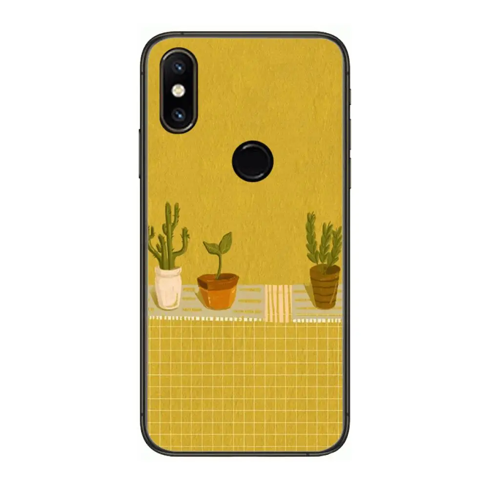 

Spinose plant Phone Case For xiaomi M2 C3 X3 F2 Lite NFC 6 5 x Poco k30 Pro Anime Black Cover Silicone Back Pretty