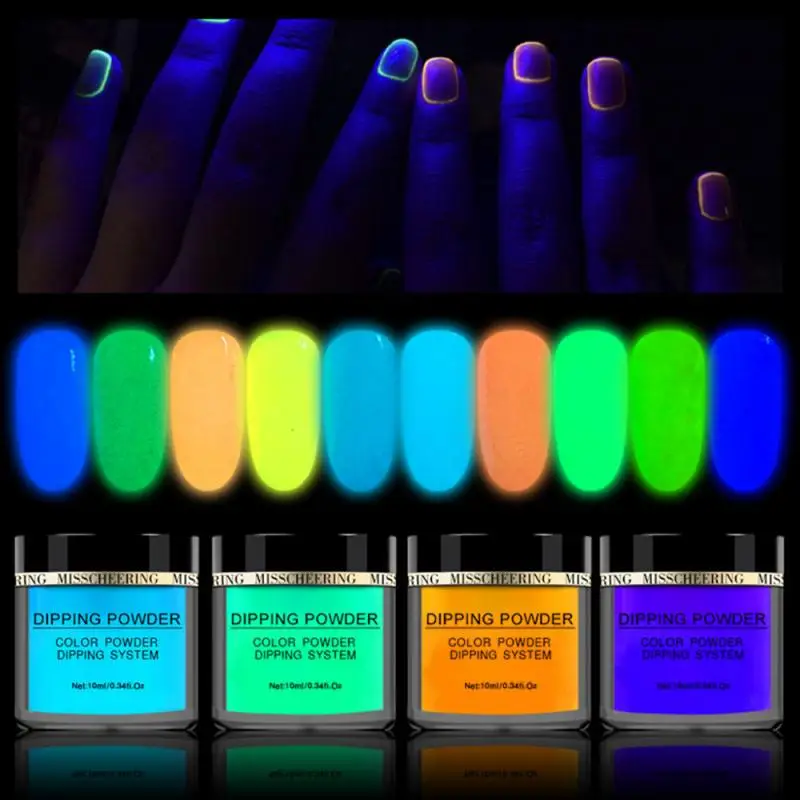 1 шт. флуоресцентный Блестящий Порошок для дизайна ногтей|Блестки ногтей| |