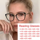 Очки для чтения женские в металлической оправе кошачий глаз, с защитой от сисветильник света