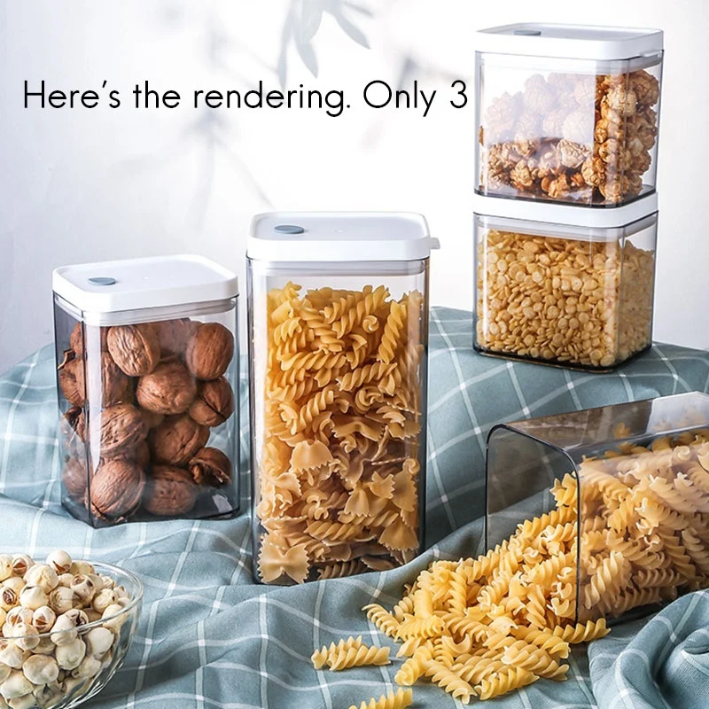 

Transparent Sealed Storage Tank, Pasta Box, Multigrain Sealed Tank Container, Plastic Refrigerator Storage Tool