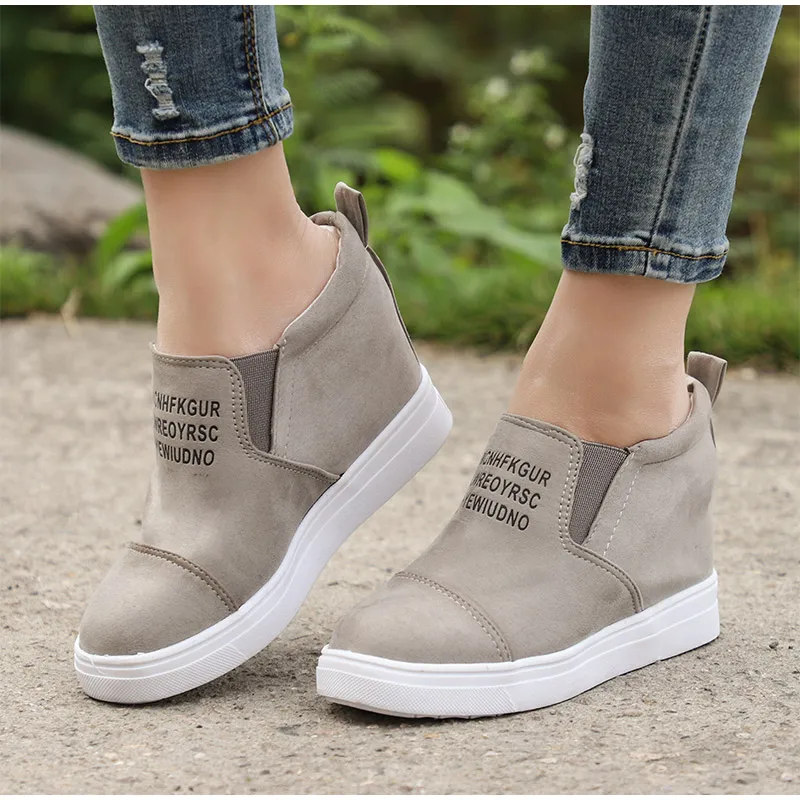

Spring and autumn new high heels thick bottom non-slip women's shoes casual large size fashionable comfortable sports shoes