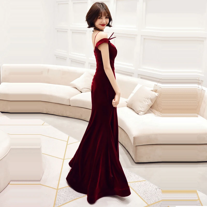 Вечернее платье без рукавов Robe De Soiree с открытой спиной Женские вечерние платья Большие размеры с открытыми плечами элегантные вечерние платья E743