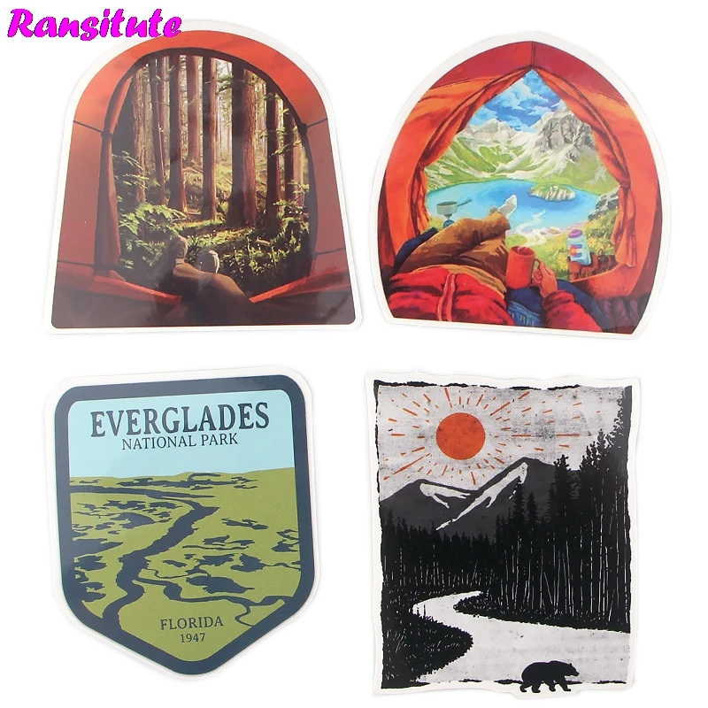 60 шт./компл. забавные детские наклейки Приключения на открытом воздухе сделай сам