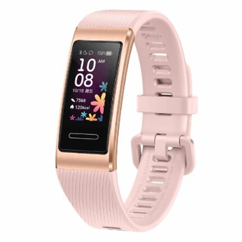 pink Умный Браслет huawei Band 4 Pro, инновационные часы, лица, автономный gps, проактивный мониторинг здоровья, SpO2, кислород крови - Цвет: pink