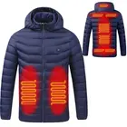 Мужская уличная куртка с подогревом, зимние куртки с электрическим подогревом и USB, теплое Спортивное теплое пальто, одежда, хлопковая куртка с подогревом