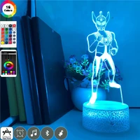 cartoon ultraman role night light 7 colors for children birthday holiday gifts bedroom decoration anime table lamp app control