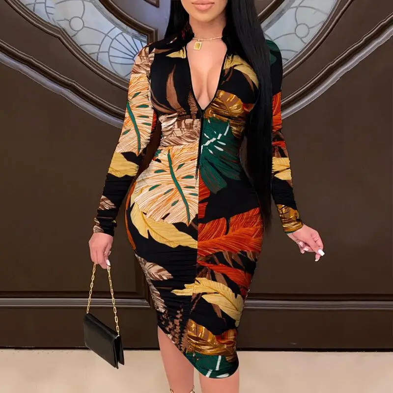 

Женское винтажное платье с длинным рукавом, большие размеры 5XL