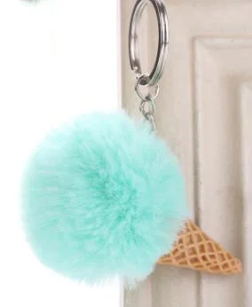 Милый Летний брелок для ключей &quotмороженое&quot из искусственного меха Pom женщин