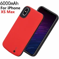 zkfys 6000mah silicone battery charger cases for iphone xs max powerbank cover external battery power bank charging cases