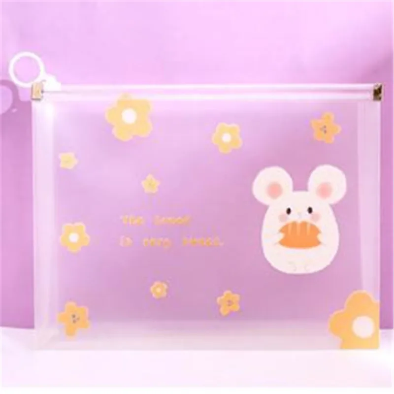 Простой Прозрачный чехол для карандаша милая косметичка школьные и офисные