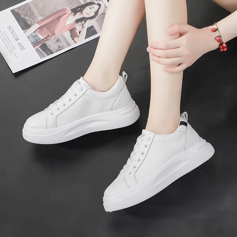 2019 г. Весенне-осенние с сеткой женская одежда повседневная Белая обувь из PU