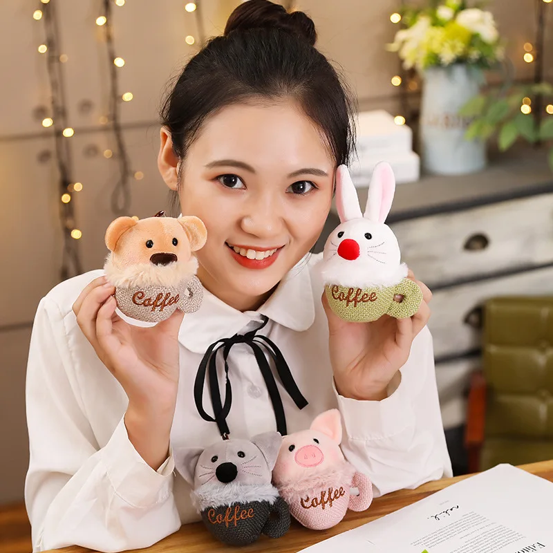 1 шт. мини 15 см маленький медвежонок плюшевая игрушка Kawaii Кролик брелок плюшевые