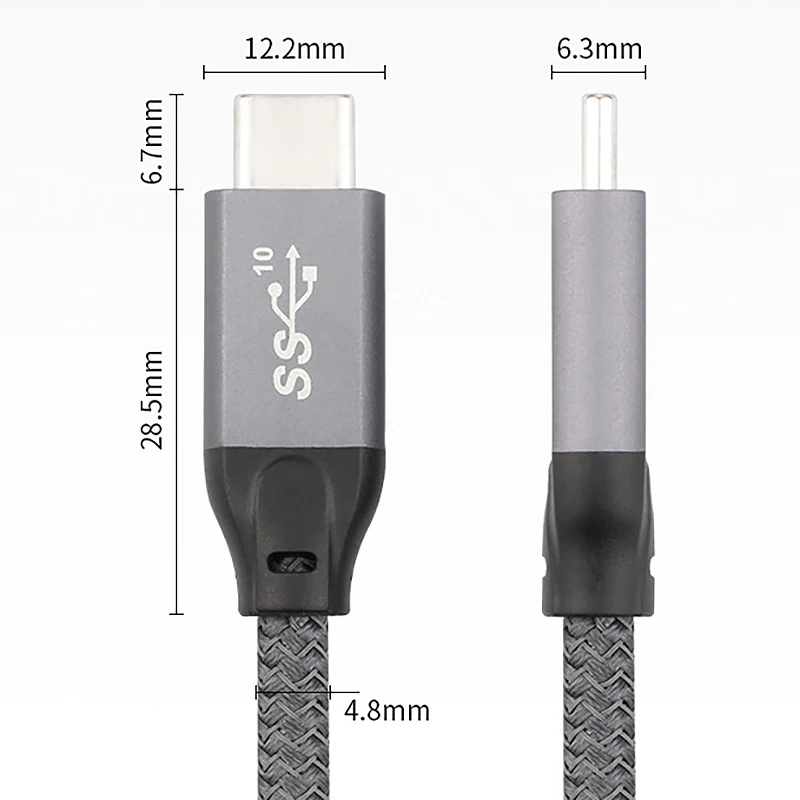 

Type-C USB 3.1 Gen 2 Cable (3Ft/1M) 20 Gbps 5A 100W Power Delivery PD Fast Charging with E-Marker