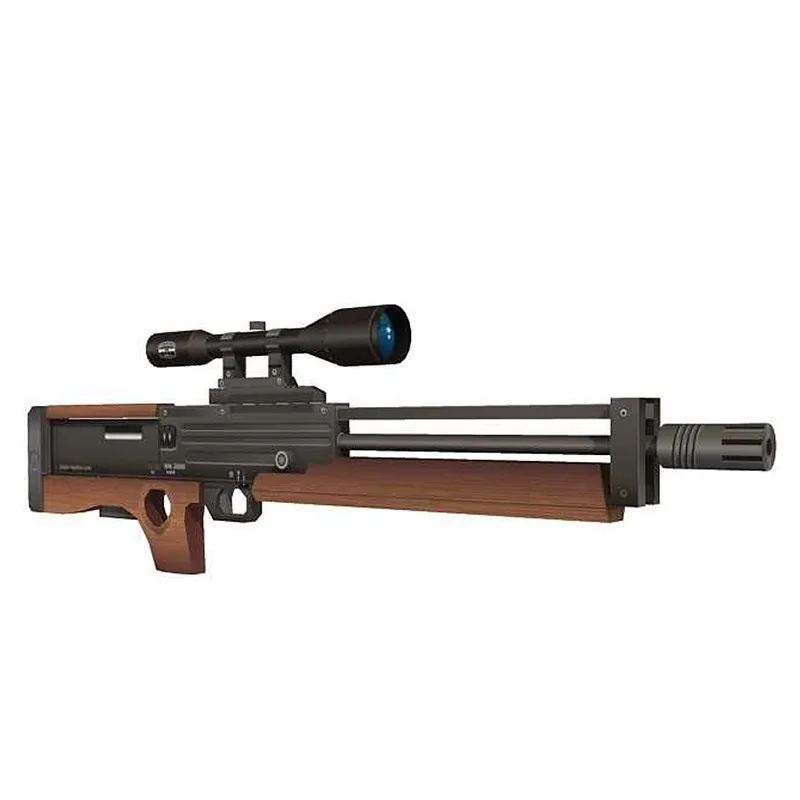 Снайперская винтовка Walther WA2000 модель 3D бумажной карточки для самостоятельной