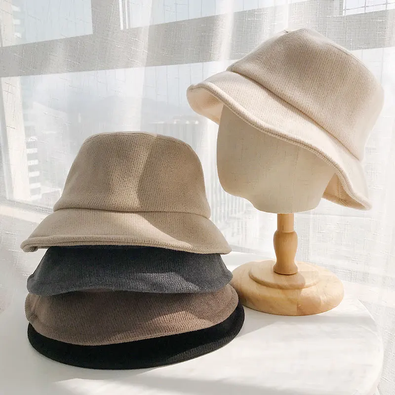 

Winter Foldable Bucket Hat Women Elegant Outdoor Cotton Basin Chapeau Girl Fashion Sun Prevent Hats Autumn Bonnet Femme 2021