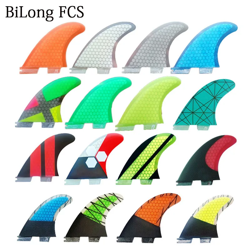 BiLong FCS II плавники для серфинга 3 шт. в комплекте G5 Стекловолоконные сотовые