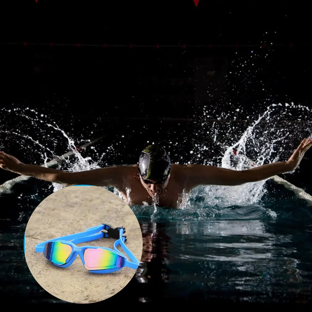 

Large Frame Adult Men Women Anti-Fog Waterproof UV Protective Outdoor Indoor Swimming Comfortable Goggles Glass BH012