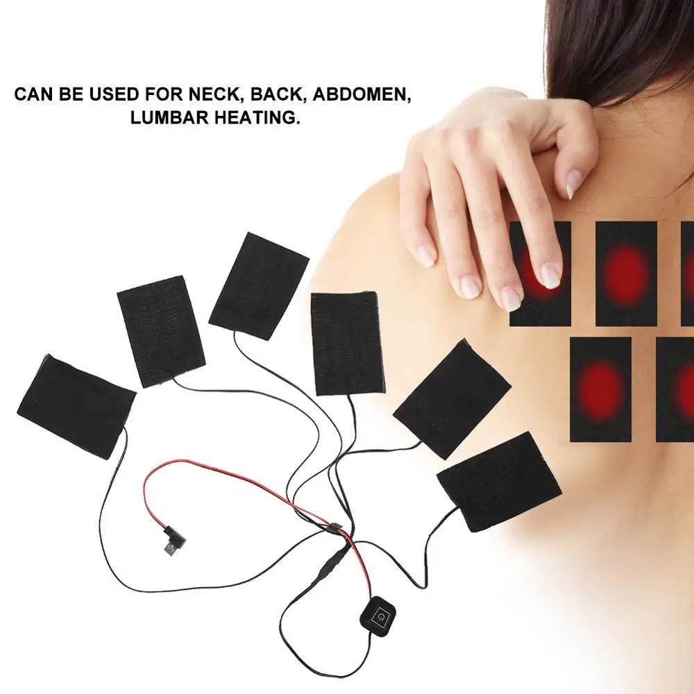 Обогреватель для куртки с электроподогревом USB 1 комплект уличная теплая зимняя