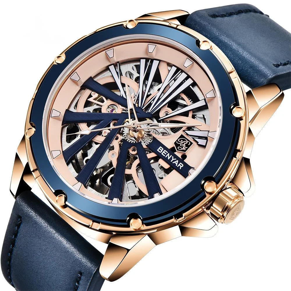 

Новые часы W, мужские часы, полностью автоматические механические часы, двусторонние мужские часы с отверстием, Лидер продаж 5173