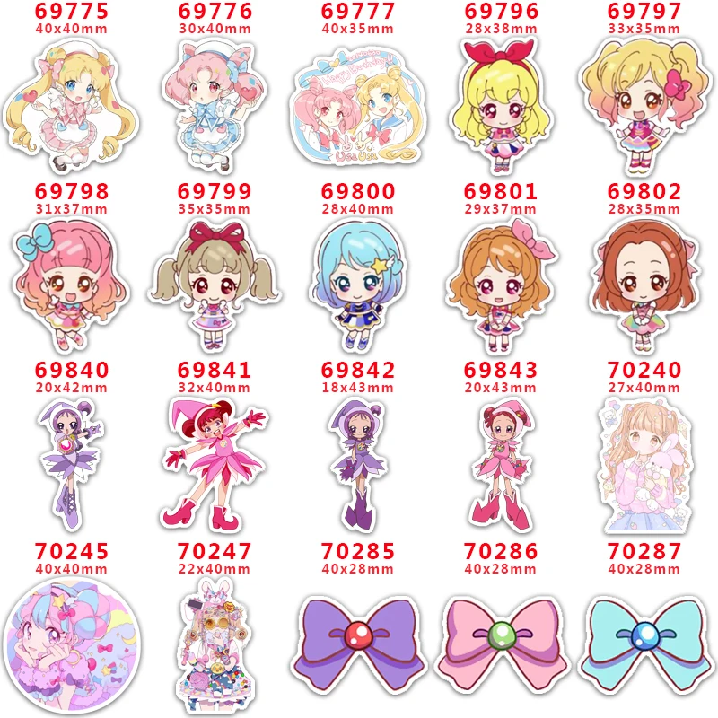 

Принадлежности для рукоделия, Швейные аксессуары, мультяшная девочка, печатная плоская смола, форма, 30 шт. PR-69775