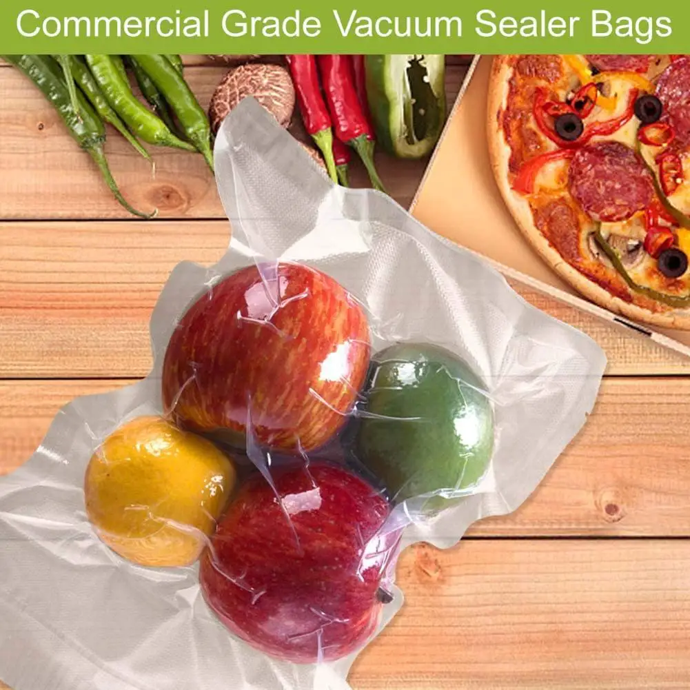 

100Pcs Transparent Food Vacuum Sealer Pouch Fruit Vegetable Fresh-keeping Bag