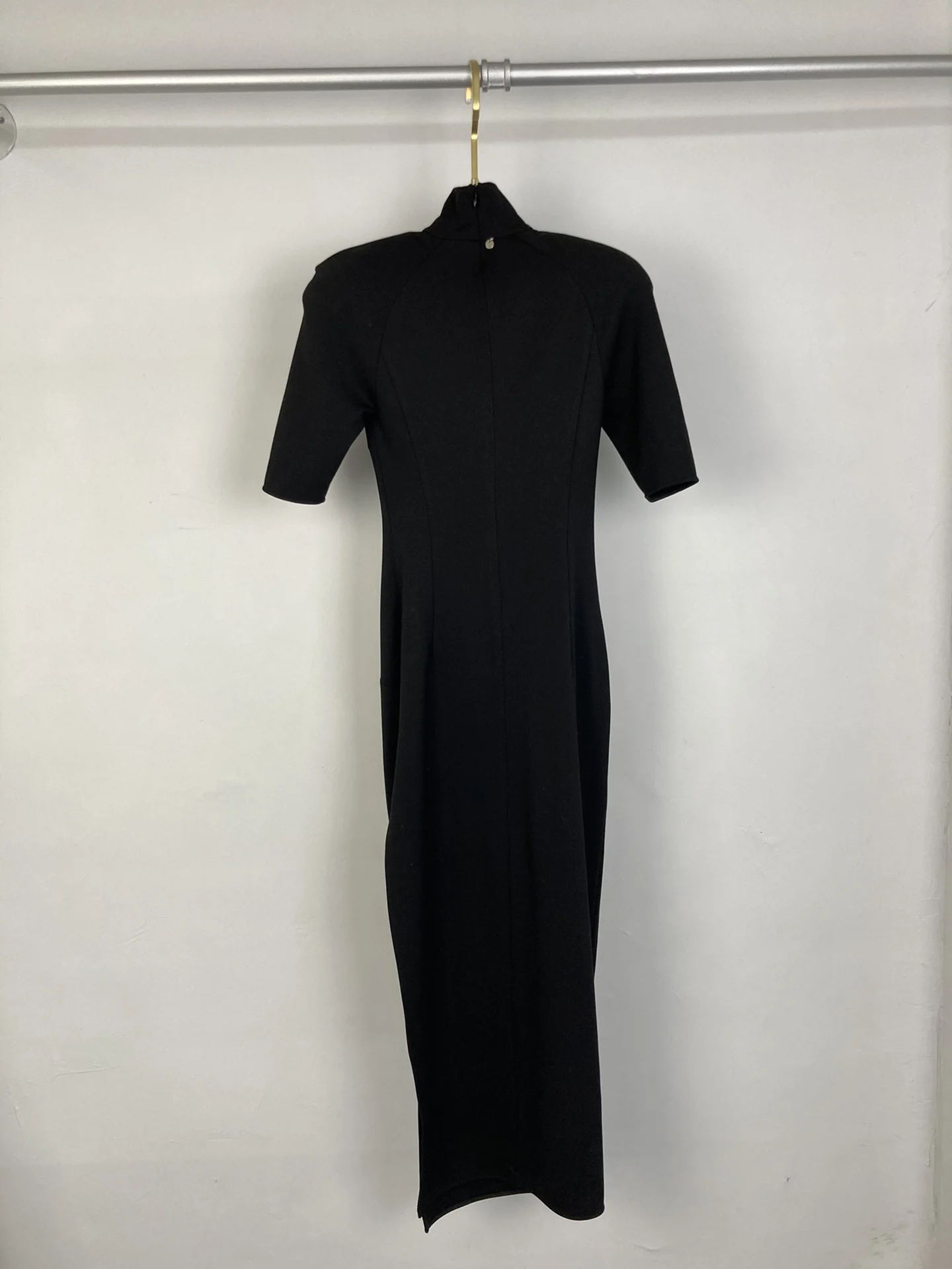 

Summer High 2021 Quality Women Slit Black Slim Short Sleeve Dresses For Female Ddxgz2 1.18