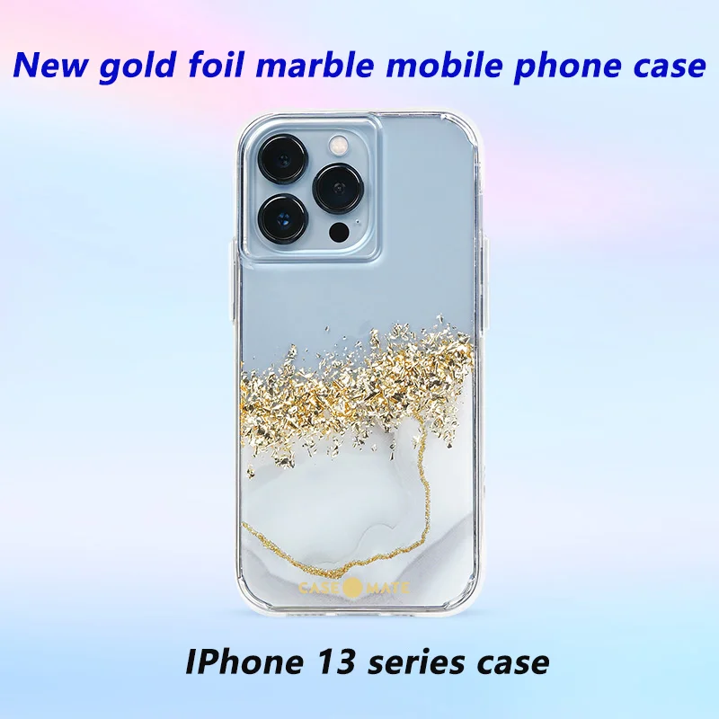 

2023 New fashion anti-drop and anti-bacterial growth gold leaf marble phone case for / 12 13 Pro Max series -------- Xiomi