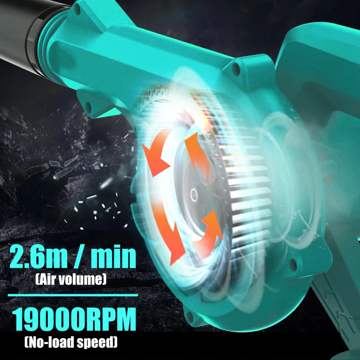 

18000r/min Leaf Blower Cordless Electric Leaf/Snow/Dust Handheld Air Blower Collector Garden Power Tools For 18V Makita Battery