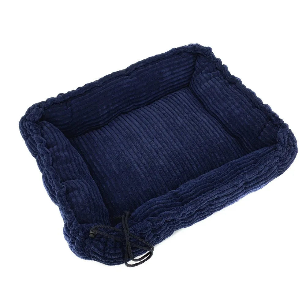 Collapsible Cotton Corduroy Fleece Dog Bed Pet Bed for Cats and Dogs Breathable Super Comfy Pet Mats