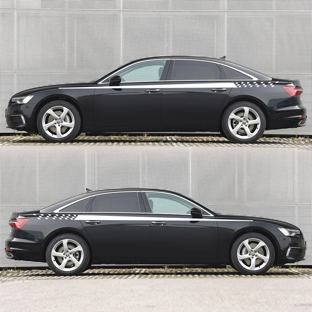 

2pcs Car Stickers Auto Vinyl Film Wrap Both Side Stripes Decoration Styling Decal Automobiles Sports Tuning DIY Car Accessories