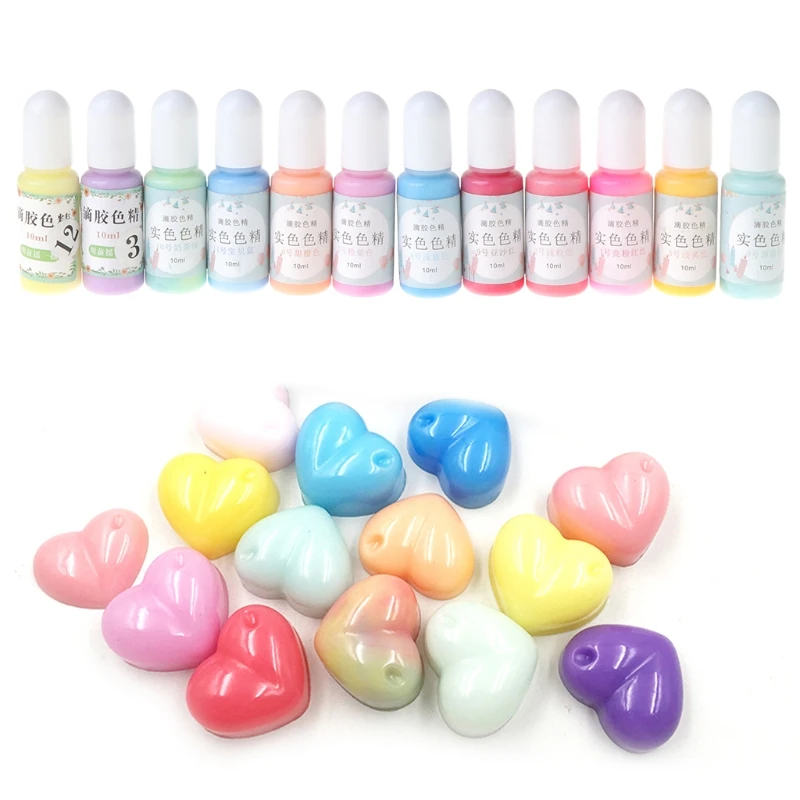 

12 Bottles Liquid Macaron Candy Color Resin Pigment Dye Resin Epoxy Jewelry DIY