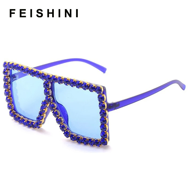 Великолепные женские праздничные солнцезащитные очки Feishini 2020 большие