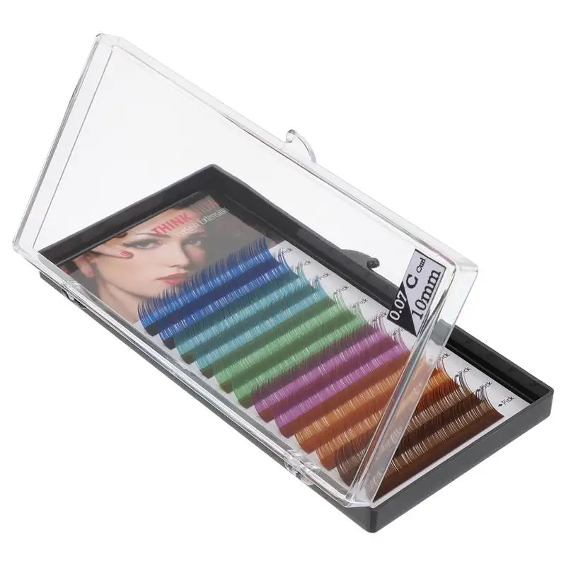 

1 коробка цветных накладных ресниц, накладные ресницы, цветные накладные ресницы