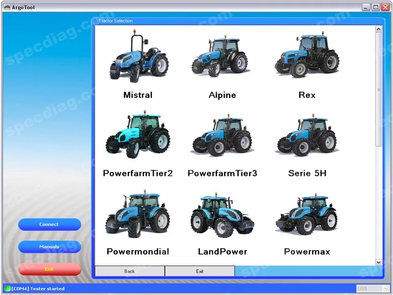 Argo Tool 3.3.0.2 диагностическое программное обеспечение для Landini McCormik Valpadana (art.: 7a614f393) - 7a614f393