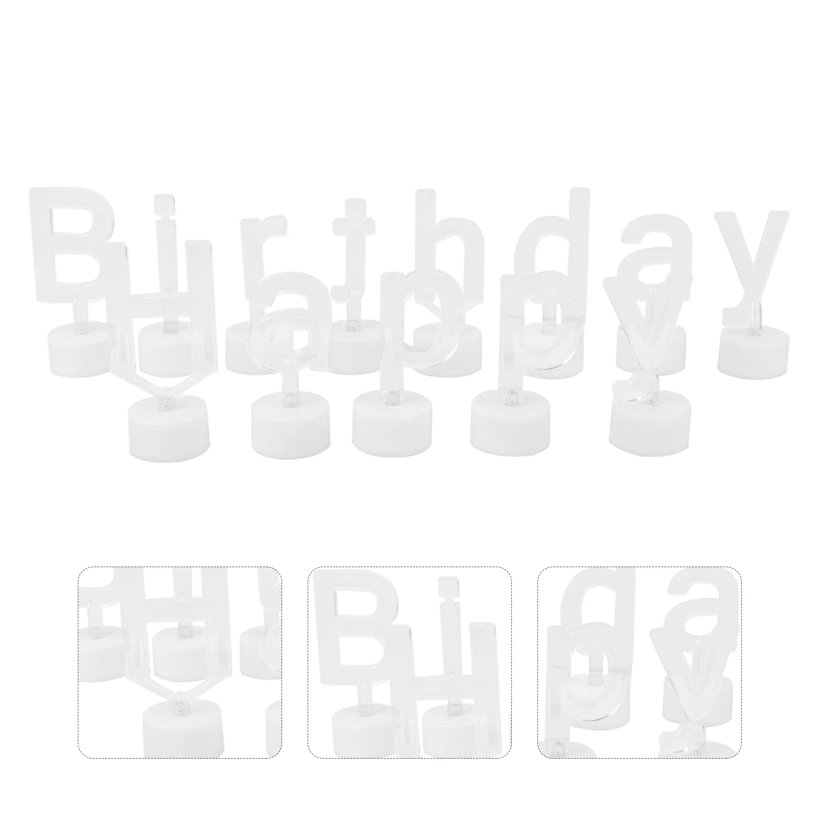 

1 Set Birthday Lamp Atmosphere Lamp Letter Shaped Lamp Birthday Candle Light