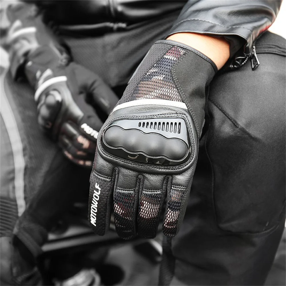 Перчатки MOTOWOLF для езды на мотоцикле защитные перчатки мотокросса мужские