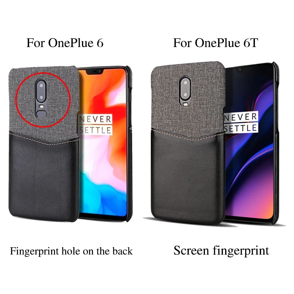 One Plus 6 6T Case Luxury Leather Soft Fabric Thin Light Card Slot Holder Hard Back Cover for Oneplus Oneplus6 Funda Coque | Мобильные