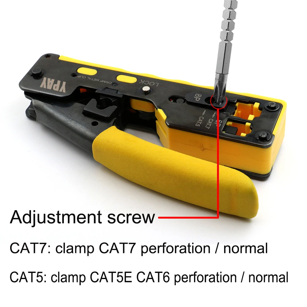 YPAY all in one rj45 pliers crimper cat5 cat6 cat7 network tools rj 45 ethernet cable Stripper pressing clamp tongs rg45 lan
