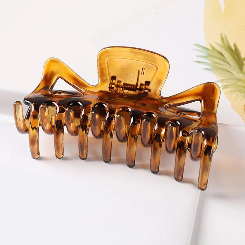 

2021 New INS Korean Acetate Print Acrylic Hairpins Hair Clip Crab Hair Claws Clamp For Women Hair Accessories Headdress