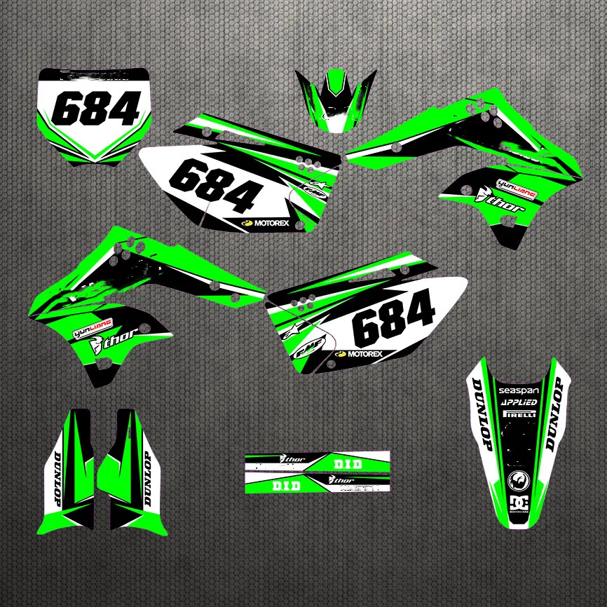 Мотоциклетные наклейки 3 м фоны графические наборы для Kawasaki KXF250 KX250F 2006 2007 2008 250KXF KXF