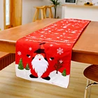 Новогодняя настольная дорожка 35*180 см, Рождественский лось, печатный Рождественский стол, настольная Декоративная скатерть, украшение, подарок на Новый год 2022